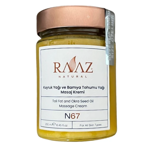Kuyruk Yağı Ve Bamya Tohumu Yağı Bitkisel Masaj Kremi 250 ml